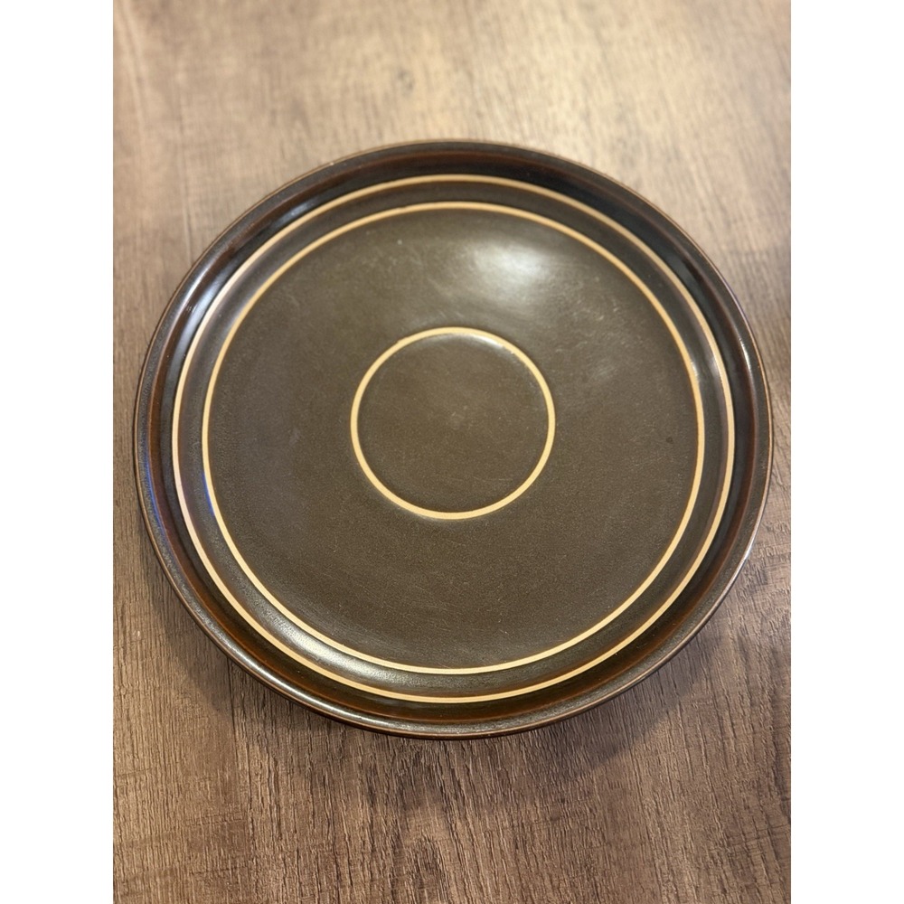 Vintage Denby Chocolate 10" Dinner Plate Brown Stoneware Mid Century England